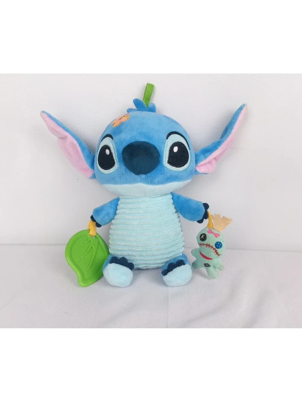 Disney Baby Stitch Activity Plush Teether Crinkle Sensory Toy w/ Scrump